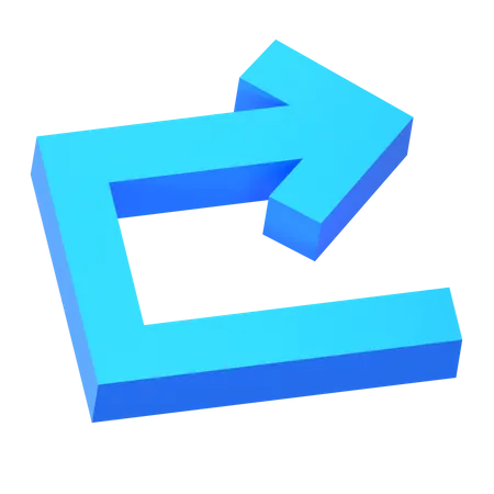 Giras la flecha  3D Icon