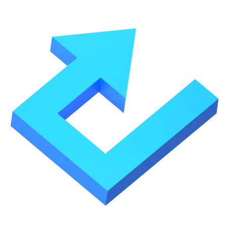 Giras la flecha  3D Icon