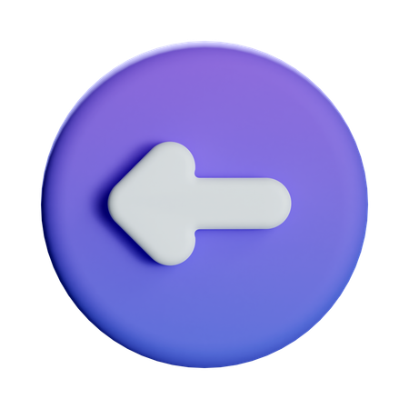 Flecha hacia atrás  3D Icon