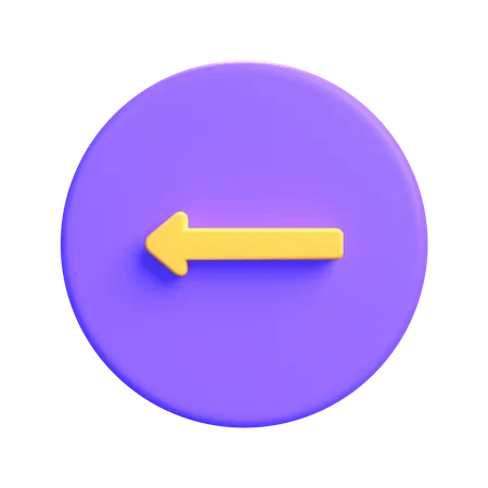 Flecha izquierda  3D Icon