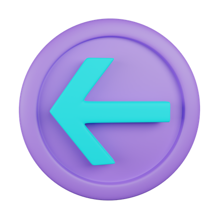 Flecha izquierda  3D Icon