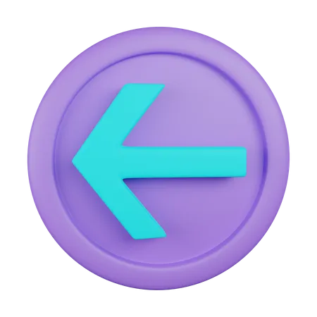 Flecha izquierda  3D Icon