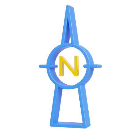 Flecha norte  3D Icon