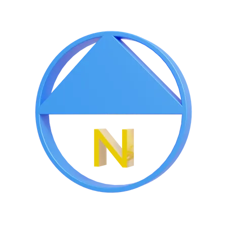 Flecha norte  3D Icon