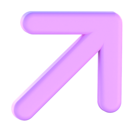 Flecha superior derecha  3D Icon