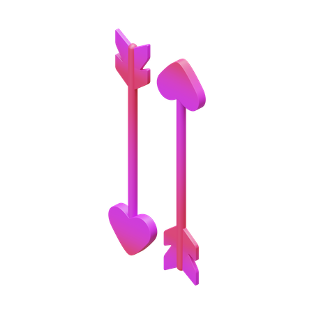 Flechas de amor  3D Icon