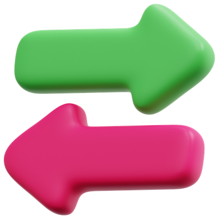 Intercambiar flechas  3D Icon