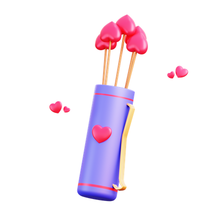 Flechas de amor  3D Illustration