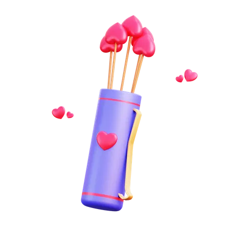 Flechas de amor  3D Illustration