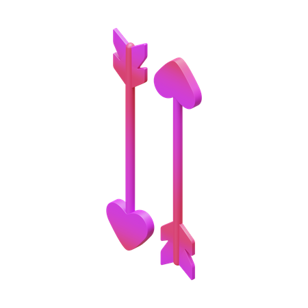 Flechas de amor  3D Icon