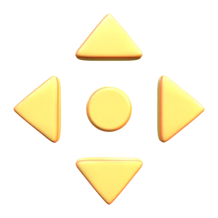Flèche à 4 directions  3D Icon