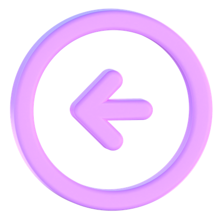 Flèche arrière  3D Icon