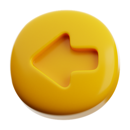 Flèche arrière  3D Icon