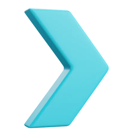 Flèche chevron droite  3D Icon