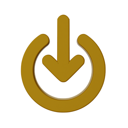 Flèche de téléchargement  3D Icon