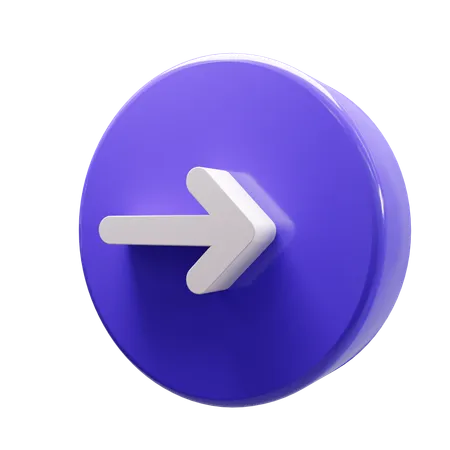 Flèche droite  3D Icon