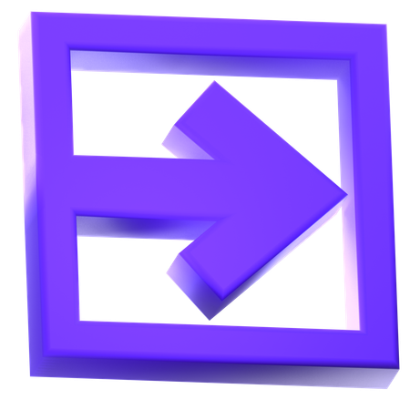 Flèche droite  3D Icon