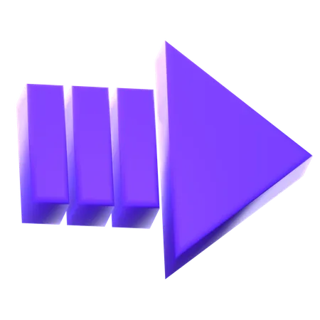 Flèche droite  3D Icon