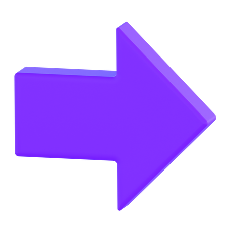 Flèche droite  3D Icon