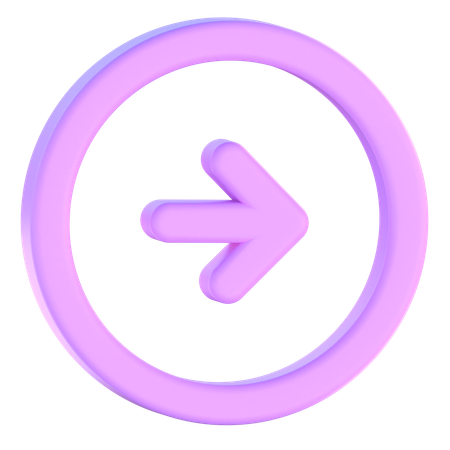 Flèche droite  3D Icon