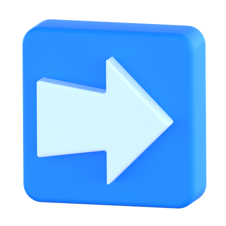 Flèche droite  3D Icon