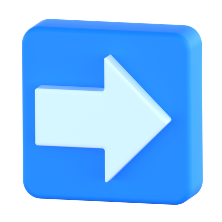 Flèche droite  3D Icon