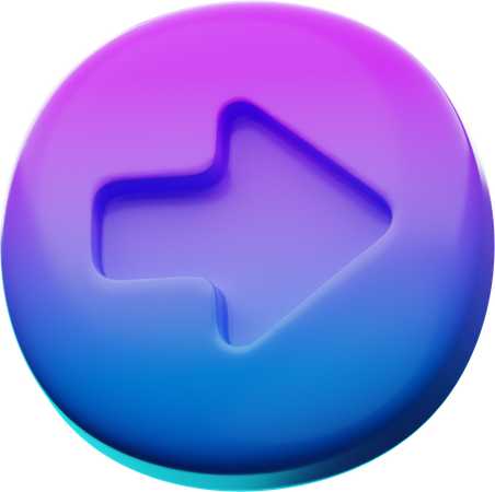 Flèche droite  3D Icon