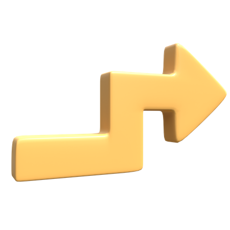 Flèche droite  3D Icon