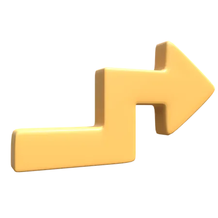Flèche droite  3D Icon