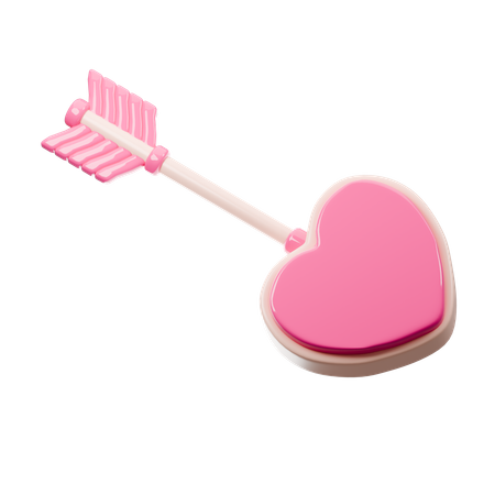 Flèche en forme de coeur  3D Icon