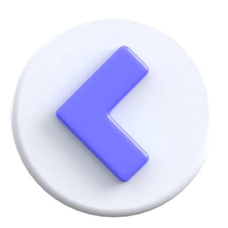 Flèche gauche  3D Icon