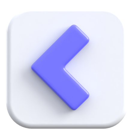 Flèche gauche  3D Icon