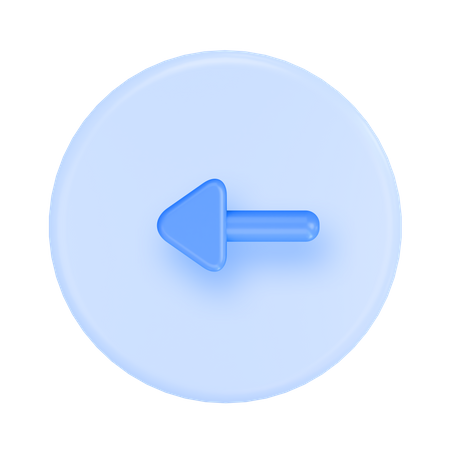 Flèche gauche  3D Icon