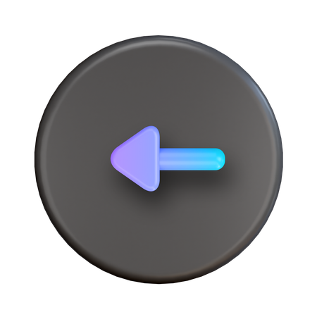 Flèche gauche  3D Icon