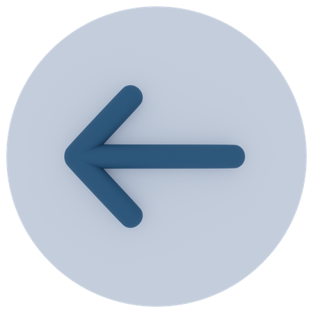 Flèche gauche  3D Icon