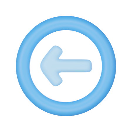 Flèche gauche  3D Icon