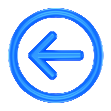 Flèche gauche  3D Icon