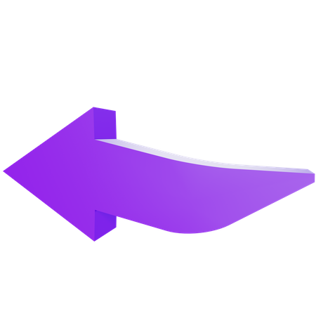 Flèche gauche  3D Illustration