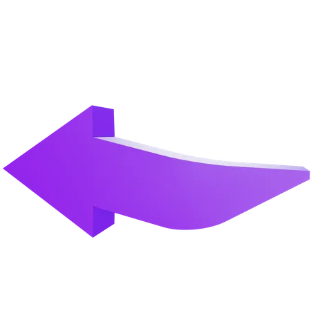 Flèche gauche  3D Illustration