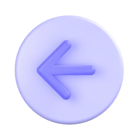 Flèche gauche  3D Icon