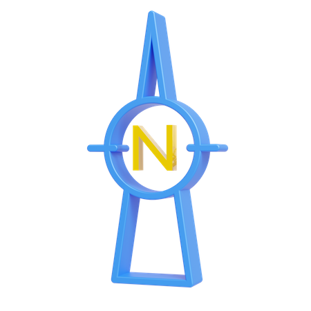 Flèche nord  3D Icon