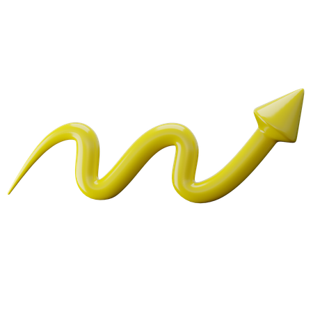Flèche ondulée  3D Icon