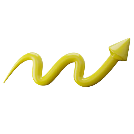 Flèche ondulée  3D Icon