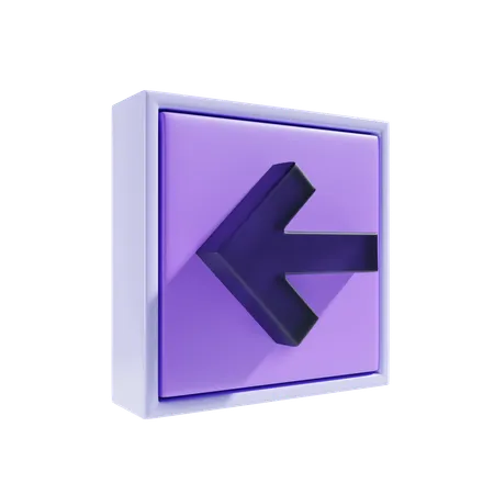 Flèche arrière  3D Icon