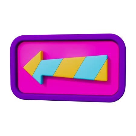 Flèche arrière  3D Icon