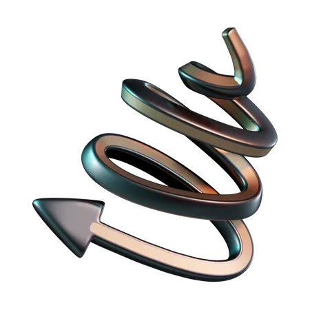 Flèche en spirale  3D Icon