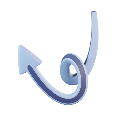 Flèche tourbillonnante  3D Icon