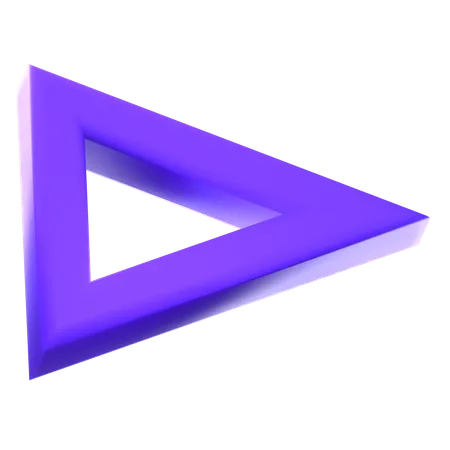 Flèche triangle rectangle  3D Icon