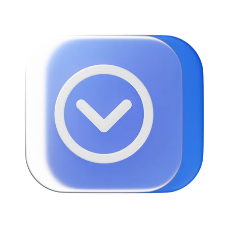 Flèche vers le bas  3D Icon
