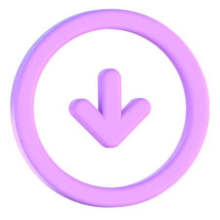 Flèche vers le bas  3D Icon